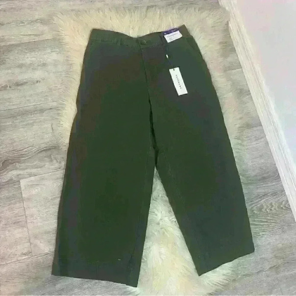 NWT pop sugar green crop wide leg flare high waist sz 10/23.5” - Picture 4 of 8